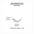 wholesale 925 Sterling Silver **sparkling Zircon-encrusted Feather Pendant Necklace**-0-3