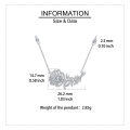wholesale 925 Sterling Silver Zircon-encrusted Feather Pendant Necklace-0-3