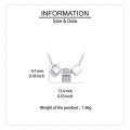 wholesale 925 Sterling Silver Elegant Zircon Cube Necklace With Silver Chain And Modern Design-0-3