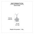 wholesale 925 Sterling Silver Elegant Silver Zircon Four-leaf Clover Pendant Necklace-0-3