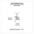 wholesale 925 Sterling Silver Elegant Heart-shaped Zircon Pendant Necklace With Delicate Silver Chain And Fan-design Accents-0-3