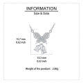 wholesale 925 Sterling Silver **title:** Elegant Silver Butterfly Zircon Pendant Necklace With Charm Bells-0-2