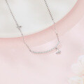 wholesale 925 Sterling Silver Elegant Sterling Silver Butterfly Necklace With Zircon Accents-0-5