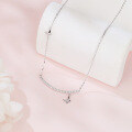 wholesale 925 Sterling Silver Elegant Sterling Silver Butterfly Necklace With Zircon Accents-0-4