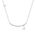 wholesale 925 Sterling Silver Elegant Sterling Silver Butterfly Necklace With Zircon Accents-0-1