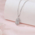 wholesale 925 Sterling Silver Elegant Teardrop Zircon Pendant Necklace In Sterling Silver-0-1