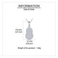 wholesale 925 Sterling Silver Elegant Teardrop Zircon Pendant Necklace In Sterling Silver-0-3