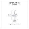 wholesale 925 Sterling Silver Elegant Lotus Flower Necklace With Sterling Silver And Cubic Zirconia Charm-0-3