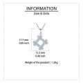 wholesale 925 Sterling Silver Elegant Zircon Necklace With Geometric Pendant And Delicate Silver Chain-0-3