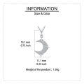 wholesale 925 Sterling Silver Silver Crescent Moon And Star Zircon Pendant Necklace-0-3