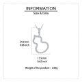 wholesale 925 Sterling Silver Elegant Silver Zircon Heart-shaped Pendant Necklace With Wavy Design-0-3