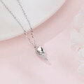 wholesale 925 Sterling Silver Elegant Teardrop Zircon Necklace With Modern Wavy Design And Sparkling Accents-0-1