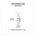 wholesale 925 Sterling Silver Elegant Teardrop Zircon Necklace With Modern Wavy Design And Sparkling Accents-0-3