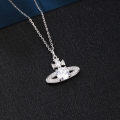 wholesale 925 Sterling Silver Elegant Zircon Pendant Necklace With Matching Rings: Timeless Luxury Jewelry-0-5