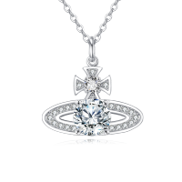 wholesale 925 Sterling Silver Elegant Zircon Pendant Necklace With Matching Rings: Timeless Luxury Jewelry-undefined
