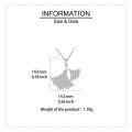 wholesale 925 Sterling Silver Silver Ginkgo Leaf Zircon Pendant Necklace-0-3