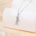 wholesale 925 Sterling Silver Elegant Zircon Butterfly Pendant Necklace In Sterling Silver-0-8