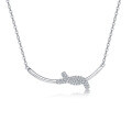 wholesale 925 Sterling Silver Sparkling Zircon Turtle Pendant Necklace-0-0