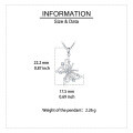 wholesale 925 Sterling Silver Delicate Silver Butterfly Pendant Necklace With Sparkling Zircons-0-2
