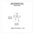 wholesale 925 Sterling Silver Elegant Silver Zircon-accented Bow Pendant Necklace-0-2