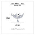 wholesale 925 Sterling Silver Elegant Zircon-studded Swan Heart Necklace With Teardrop Pendant-0-2
