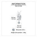 wholesale 925 Sterling Silver **enchanted Silver Unicorn Pendant Necklace With Moissanite Accents**-0-2