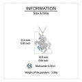 wholesale 925 Sterling Silver Elegant Silver Unicorn Pendant Necklace With Moissanite Accents-0-2