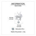 wholesale 925 Sterling Silver **moissanite-studded Unicorn Pendant Necklace In Sterling Silver**-0-2