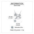 wholesale 925 Sterling Silver Moissanite-studded Rocking Horse Pendant Necklace-0-2