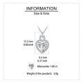 wholesale 925 Sterling Silver Elegant Heart-shaped Moissanite Pendant Necklace With Sparkling Accents-0-3