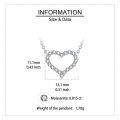 wholesale 925 Sterling Silver Elegant Moissanite Heart Pendant Necklace-0-3