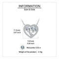 wholesale 925 Sterling Silver Eternal Love Moissanite Heart Pendant Necklace With Twin Gems And Sparkling Accents-0-4