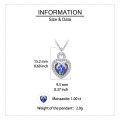 wholesale 925 Sterling Silver Elegant Heart-shaped Mystic Topaz Pendant Necklace With Moissanite Halo-0-4