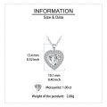 wholesale 925 Sterling Silver Elegant Heart-shaped Moissanite Pendant Necklace In Plated with White Gold-0-3