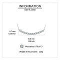 wholesale 925 Sterling Silver Elegant Moissanite Curved Bar Necklace In Sterling Silver-0-3