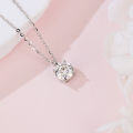 wholesale 925 Sterling Silver Elegant Moissanite Pendant With Sterling Silver Chain: Prong-set Solitaire For Timeless Beauty-0-3