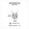 wholesale 925 Sterling Silver Elegant Moissanite Halo Pendant Necklace In Plated with White Gold-0-2