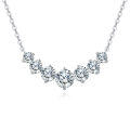 wholesale 925 Sterling Silver **elegant Moissanite Bar Pendant Necklace: Timeless Luxury In Every Sparkle**-0-0