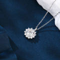 wholesale 925 Sterling Silver Elegant Radiant Moissanite Cluster Pendant Necklace In Plated with White Gold-0-3