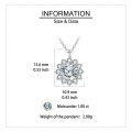 wholesale 925 Sterling Silver Elegant Radiant Moissanite Cluster Pendant Necklace In Plated with White Gold-0-2