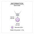 wholesale 925 Sterling Silver Elegant Silver Necklace With Moissanite Accents And Radiant Purple Gemstone Pendant-0-2