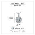 wholesale 925 Sterling Silver Elegant Moissanite Square Pendant Necklace: Timeless Luxury In Plated with White Gold-0-2