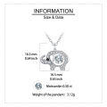 wholesale 925 Sterling Silver Charming Elephant Moissanite Pendant Necklace With Black Eye Accent-0-2