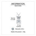 wholesale 925 Sterling Silver Sparkling Teddy Bear Moissanite Pendant Necklace-0-2