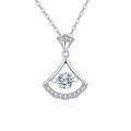 wholesale 925 Sterling Silver Elegant Moissanite Pendant Necklace With Geometric Design - Luxury Jewelry Piece-0-0