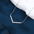 wholesale 925 Sterling Silver Elegant Moissanite Necklace: Sparkling Classic Jewelry For Timeless Elegance-0-4