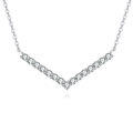 wholesale 925 Sterling Silver Elegant Moissanite Necklace: Sparkling Classic Jewelry For Timeless Elegance-0-0