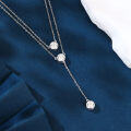 wholesale 925 Sterling Silver Elegant Triple Moissanite Pendant Necklace-0-3