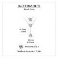wholesale 925 Sterling Silver Elegant Triple Moissanite Pendant Necklace-0-2