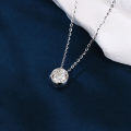 wholesale 925 Sterling Silver Elegant Solitaire Moissanite Pendant In Plated with White Gold With Classic Chain-0-4
